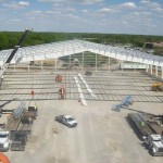 Pittsburgh State University Sports Facility Construction Framing Overhead